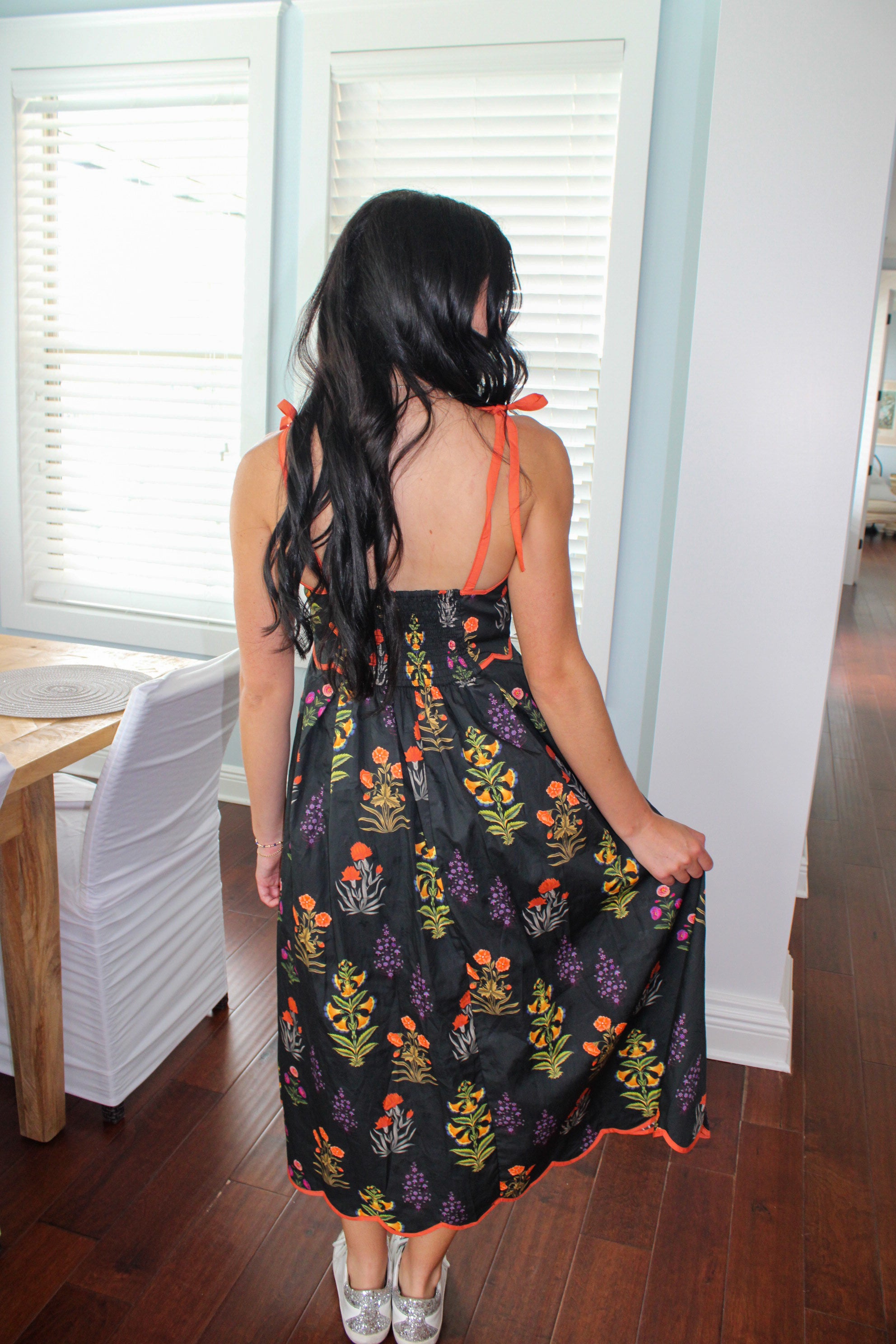 SCALLOPED DETAIL DRESS