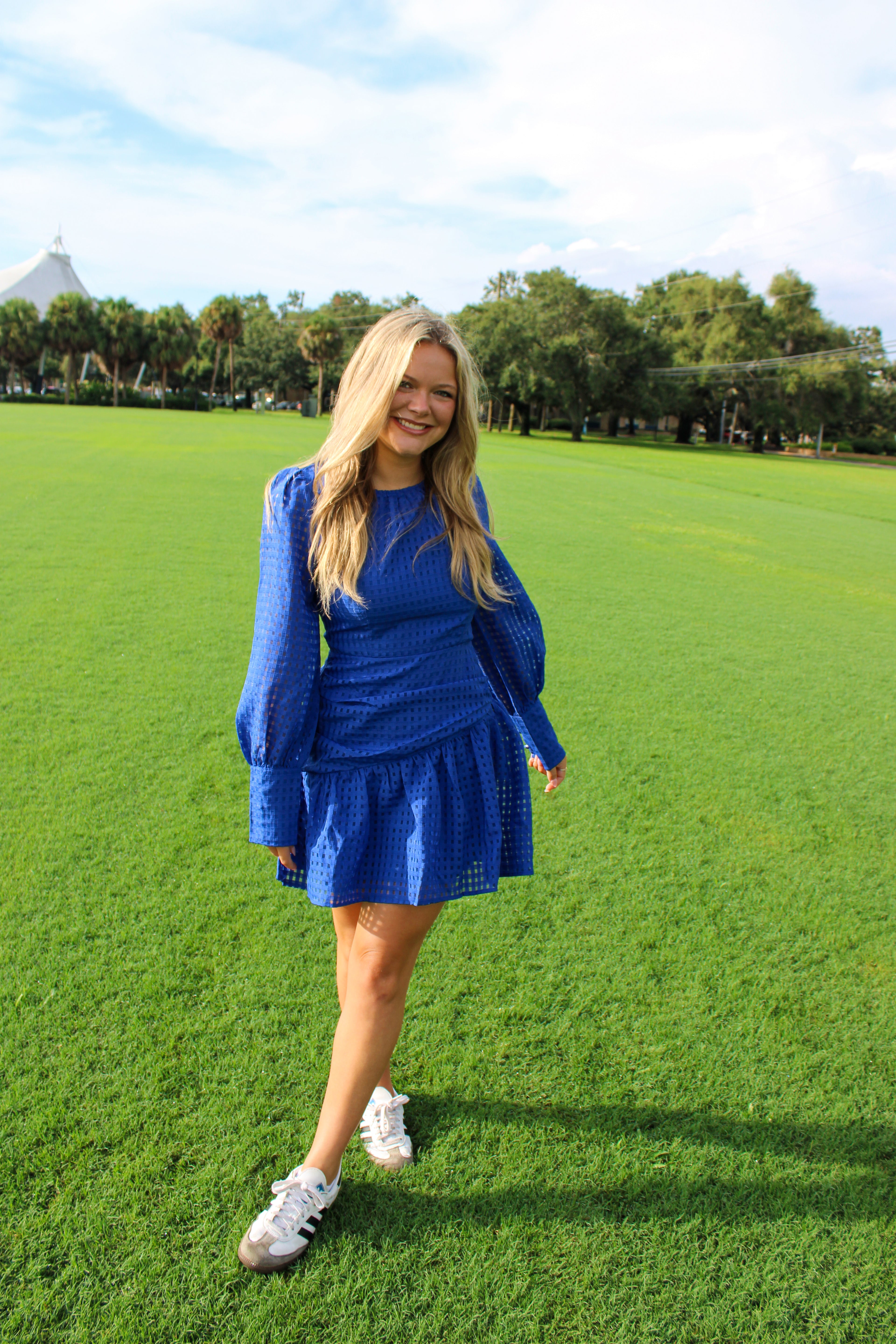 ROYAL BLUE DROP WAIST DRESS