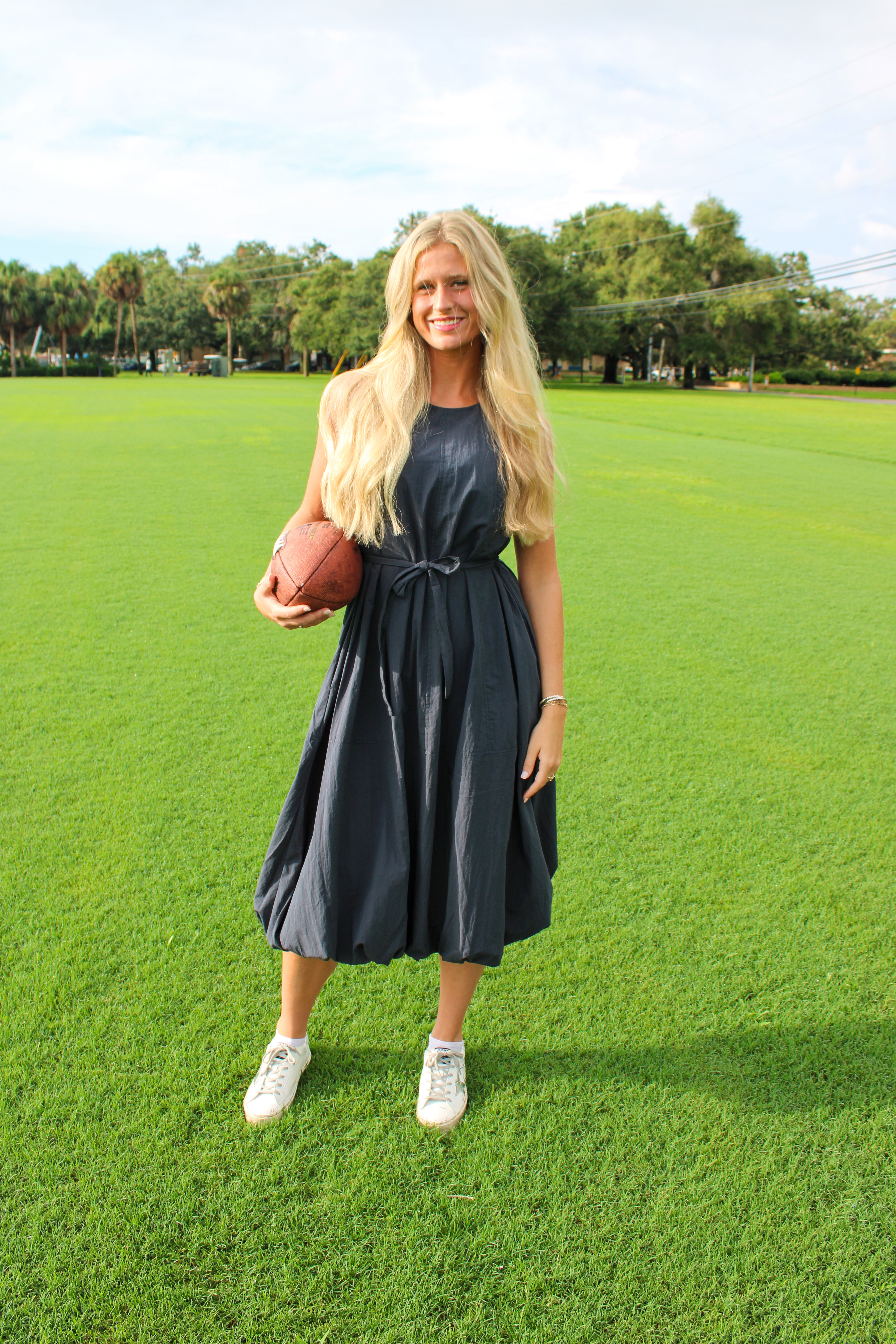 NAVY BUBBLE DRESS