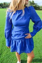 ROYAL BLUE DROP WAIST DRESS