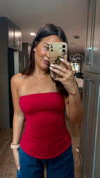 STRAPLESS FLARE TOP