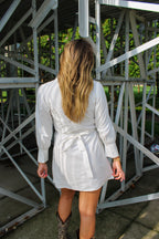 WHITE WRAP DRESS