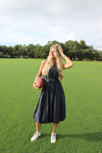 NAVY BUBBLE DRESS