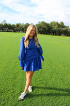 ROYAL BLUE DROP WAIST DRESS