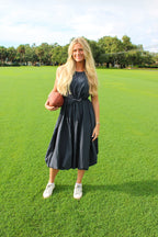 NAVY BUBBLE DRESS